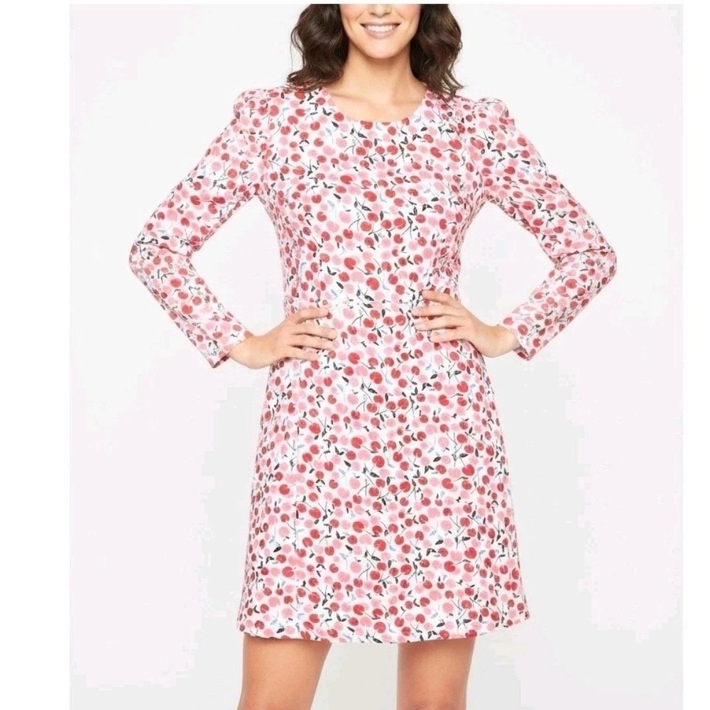 LOFT Pink Cherry Print Mini Dress (Bin 12)